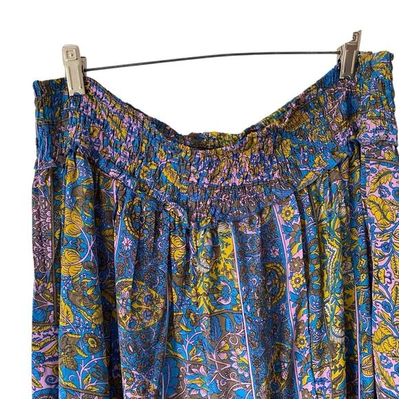 Tolani Blue Lavender Print Palazzo Wide Leg Pants size XLP Petite - Picture 3 of 8